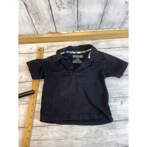 Kenneth Cole Reaction Baby Boy Polo Shirt Size 18M Black Cap Sleeve Classic